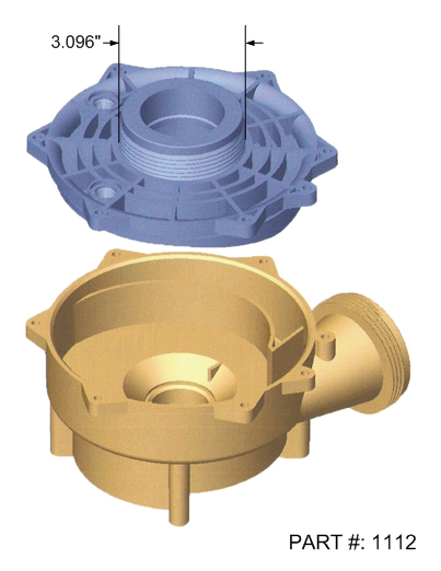 Any Size 48-Frame Pump Volute and Faceplate